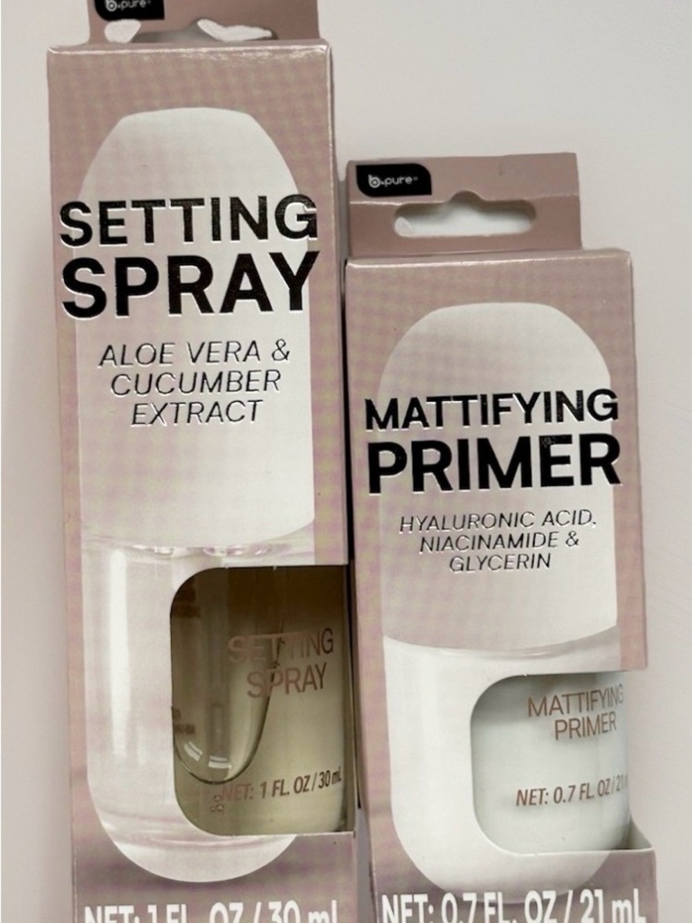 b.pure Mattifying Primer & Setting Spray